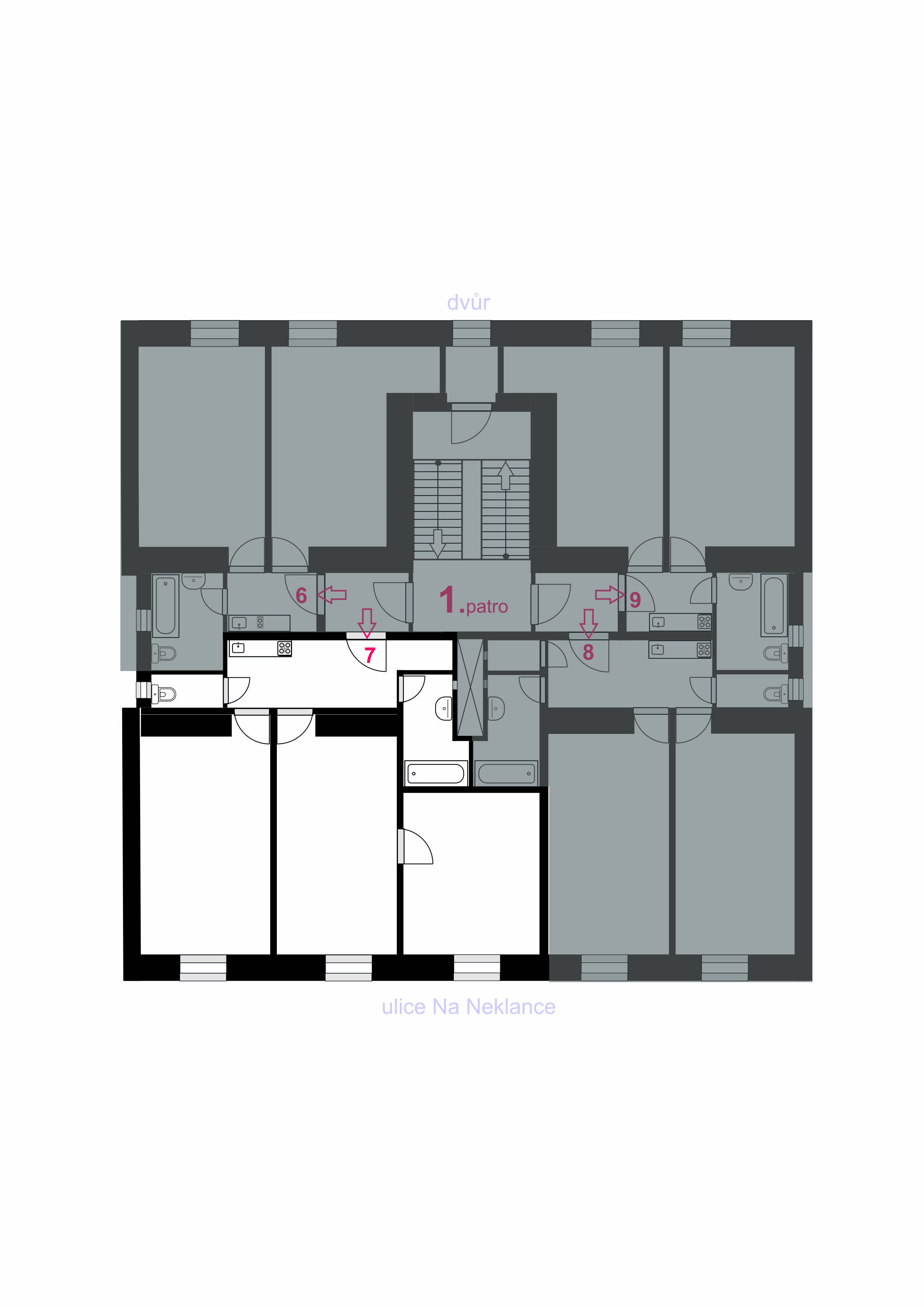 Půdorys bytu 7
